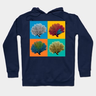 Pop Gorgonian Sea Fan Coral - Cool Underwater Hoodie